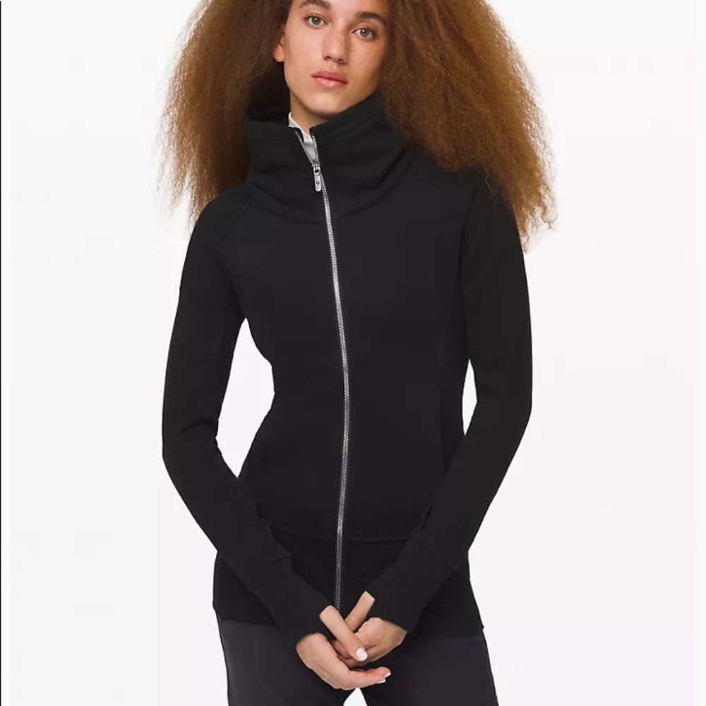HTF Discontinued Lululemon Scuba fleece Radiant Jacket black size 10